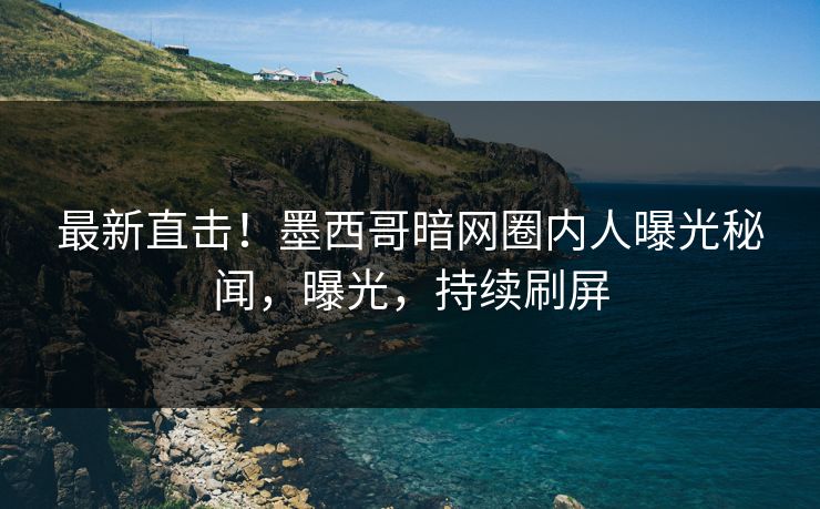 最新直击！墨西哥暗网圈内人曝光秘闻，曝光，持续刷屏